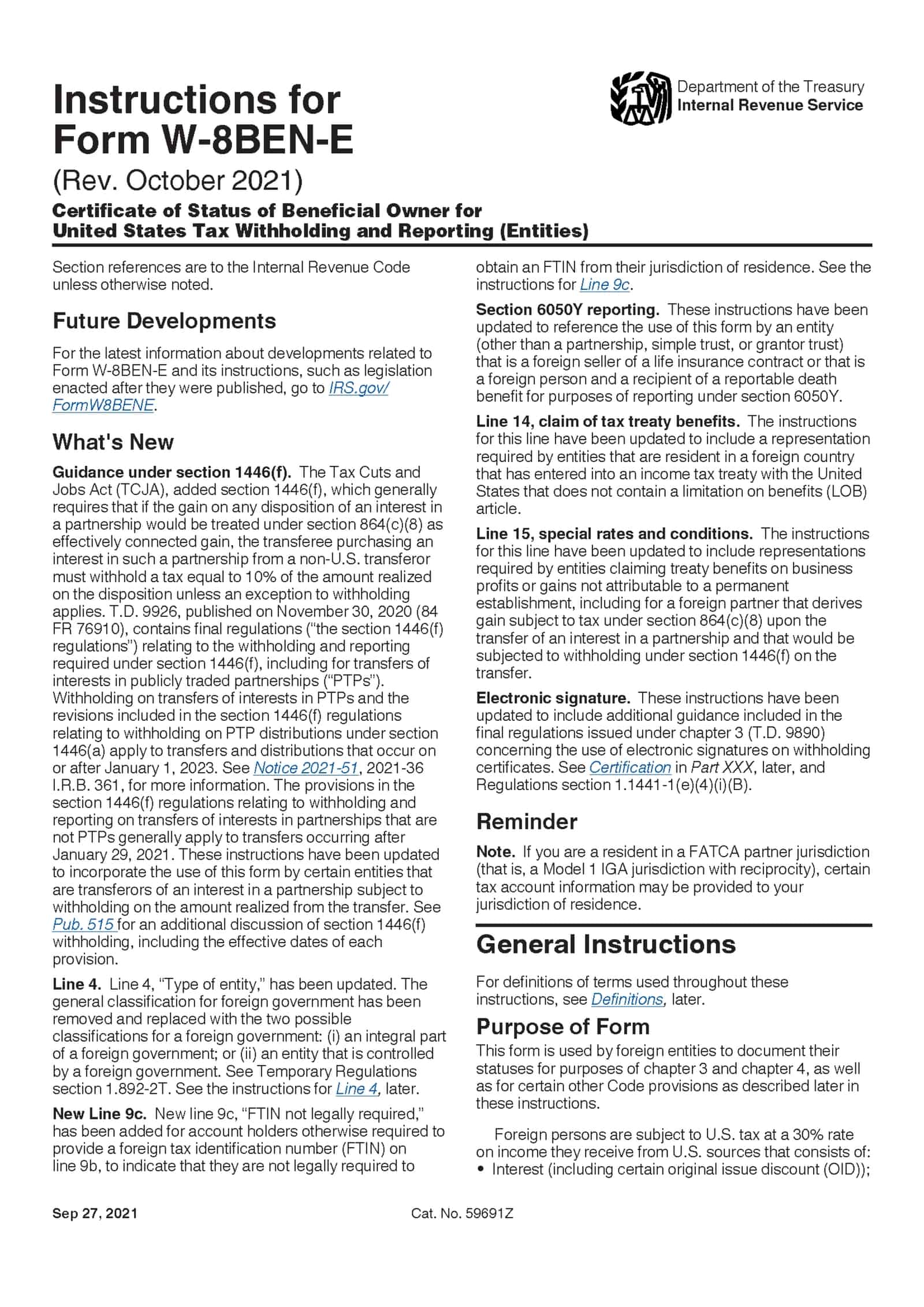 Form W8BENE Instructions Resources Capital International Group